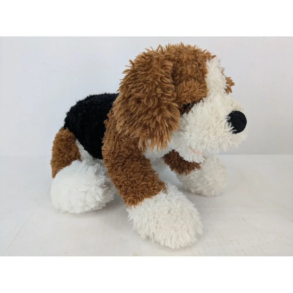 Build-A-Bear Plush Dog Puppy Lot Beagle Border Collie Realistic Black Brown BAB